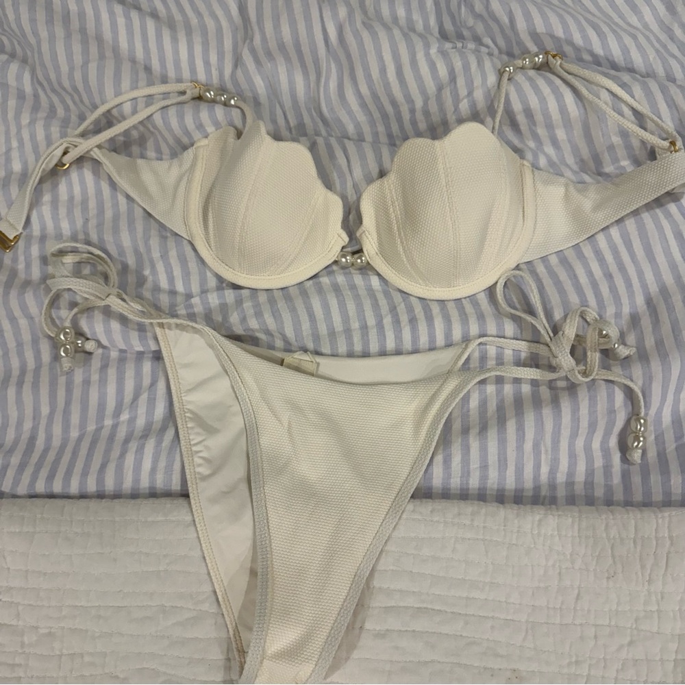 L*Space Cream Shell Bikini Set